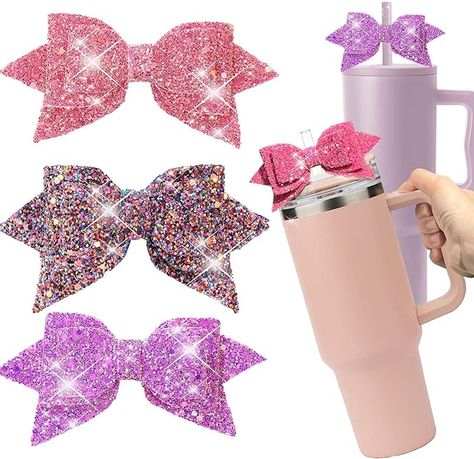 Amazon.com | AIERSA 3Pcs Straw Topper for Stanley/Simple Modern Tumbler, Bow Straw Decor for Stanley Cup Accessories: Tumblers & Water Glasses Simple Modern Tumbler, Straw Decor, Straw Decorations, Straw Cover, Cup Accessories, Custom Bling, Glitter Boots, Party Straws, Disposable Cups