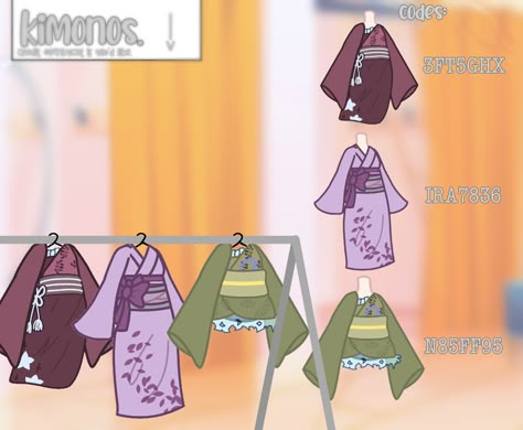 Gacha Club Kimono Outfit, Gacha Club Clothing Ideas, Luni Gacha, Gacha Kimono, Outfit Gacha, Gacha Props, Manga Clothes, Traditional Japanese Kimono, Kimono Outfit