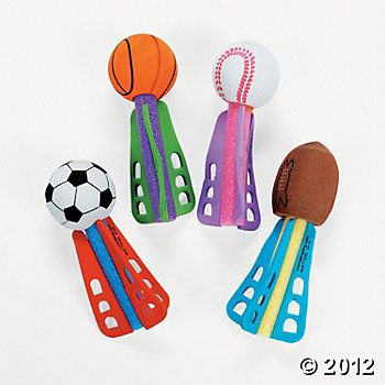 Mini Sport Ball Missiles - reward bin $8.00 for 24 Sports Party Favors, Sports Theme Birthday, Sports Birthday Party, Flying Toys, Sports Birthday, Sports Party, Sports Themed Party, Carnival Games, Sports Balls