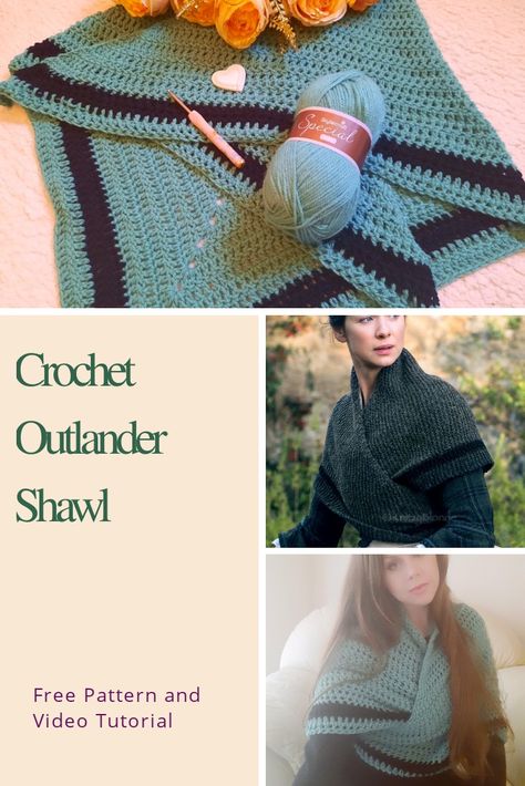 Shawl Wrap Crochet Pattern, Outlander Wrap Shawl, Outlander Wrap Shawl Crochet, Outlander Claire Shawl Crochet Pattern, Claire Fraser Shawl Crochet Pattern, Crochet Outlander Shawl Free Pattern, Tie Shawl Crochet Pattern, Sontag Crochet Pattern, Crochet Shawl Wrap Pattern Free