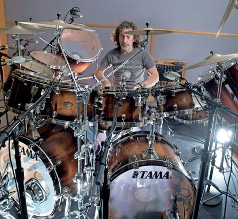 Simon Phillips, Drum Kits Aesthetic, Drum Cymbals, Drums Wallpaper, Phil Collins Drums, Cool Drumsets, Double Bass Drum Set, Rush Concert, Best Drums