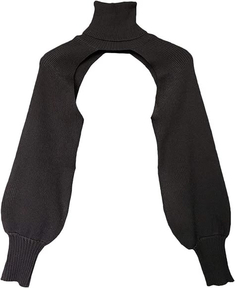 xxxiticat Women's Turtleneck Shrug Sweater Long Sleeve High Neck Cutout Knitted Arm Warmer Cropped Sweaters(9473,BL) Black at Amazon Women’s Clothing store Cropped Sweaters, Womens Turtleneck, Warm Sweaters, Sweaters And Leggings, Fashion Design Clothes, Shrug Sweater, Character Outfits, Sweater Long Sleeve, Long Sweaters