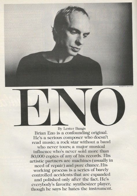 maxim on Twitter: "brian eno: the non-musician’s musician… " Lip Balm Packaging, Steve Reich, Brian Eno, Roxy Music, Ambient Music, Musical Band, I Love Music, Glam Rock, Portsmouth