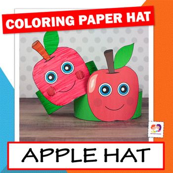 This apple headband is perfect for a fall day or back to school. The resource comes with an apple paper hat template, both in color and black and white. Print, color, cut and use! NO PREP work. Students can color their crown or use the colored apple hat.This apple craft is a great fall coloring activity and it can also be used for the first day of school.The PDF includes:-a list of supplies-directions-patterns-photos of the final project-step by step photosSimilar resources:Fall craftsPaper hats Apple Hats, Apple Hat Craft, Apple Headband, Pre K Lesson Plans, Apple Hat, Hat Template, Apple Preschool, Apple Unit, Non Toy Gifts