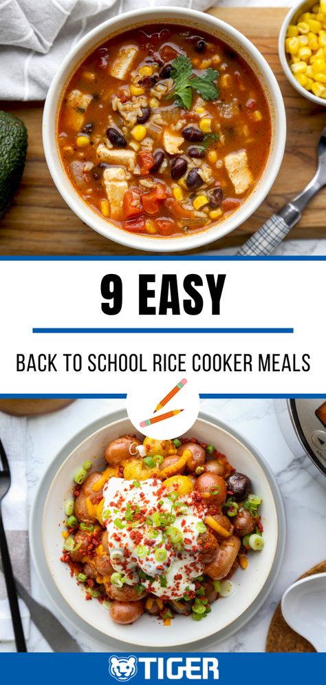 Rice Maker Meals, Rice Cooker Chili, College Rice Cooker Recipes, Rice Cooker Spaghetti, One Pot Rice Cooker Meals Easy Recipes, Healthy Rice Cooker Meals, Aroma Rice Cooker Recipes Meals, Meals In Rice Cooker, Tiger Rice Cooker Recipes