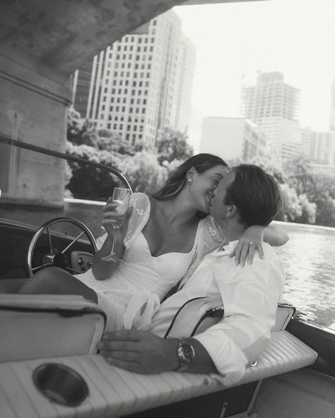 taking pics on a boat, wbu Small Boat Engagement Photos, Fishing Boat Engagement Photos, Vintage Boat Engagement Photos, Couple Boat Pictures Photo Ideas, Yacht Engagement Pictures, Engagement Photos Boat, Couple Boat Pics, Boat Couple Photoshoot, Yacht Engagement