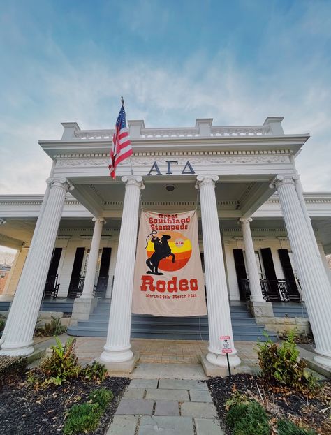 rodeo banner sorority fraternity uga painting alpha gam gamma delta country vsco aesthetic Sorority Rodeo Theme, Western Bid Day Theme, Fraternity Aesthetic, Banner Sorority Ideas, Country Themed Sorority Banner, Wild West Bid Day, Greek Week Theme, Cowboy Bid Day Theme Sorority, Frat Aesthetic