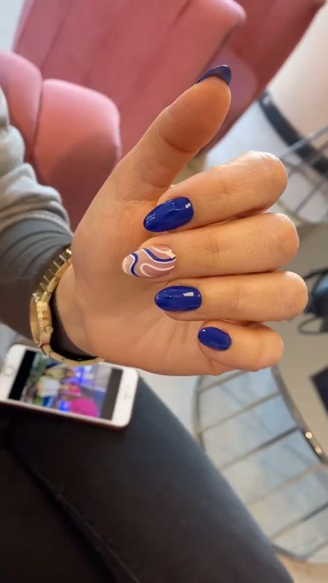 Duke Nails, Devil Nails, Duke Blue Devils, Blue Nail, Blue Devil, Blue Nails, Gel Nail, Nail Ideas, Cute Nails