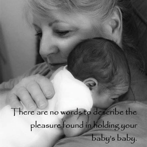 "There are no words to describe the pleasure found in holding your baby's baby." Quotes About Grandchildren, Grandparents Quotes, Grandma Quotes, Daughter Quotes, Mother Quotes, Baby Quotes, Words To Describe, Mom Quotes, Family Quotes