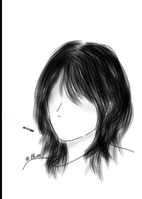 Wolf Cut Hair Drawing, Mullet Layers, Anime Haircuts Women, Anime Haircut, Anime Lips, Short Hair Tomboy, Girls Short Haircuts, Hair Color Chart, Asian Short Hair