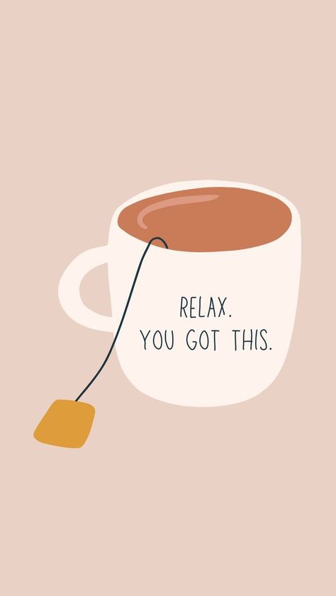 Relax Illustration Art, Ipad Asthetic Homescreen Wallpaper, Thinking Illustration Thoughts, Relaxing Wallpaper Iphone, Positive Illustration Quotes, Relaxing Wallpaper Aesthetic, Woman Illustration Wallpaper, Tea Art Illustration, Relaxed Wallpaper