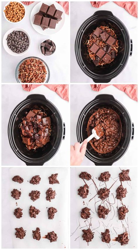 Crockpot Turtle Candy - The Cookie Rookie® Christmas Turtle Candy, Crockpot Turtles Candy, Crock Pot Turtle Clusters, Crock Pot Turtle Candy, Crockpot Turtle Pecan Clusters, Crockpot Turtles Pecan Candy, Turtle Bark Recipe, Turtle Chocolate Candy, Crockpot Turtles