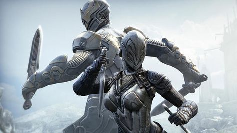 Infinity Blade, Primal Carnage, Scene Ideas, Infinity The Game, Helmet Concept, Action Adventure Game, Game Concept Art, Suit Of Armor, Game Characters