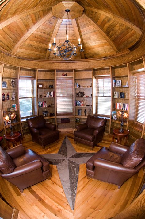 Circular Library in a Turret - Traditional - Home Office - Toronto - by Final Touch Custom Millwork Ltd | Houzz Circular Library, Office Library Ideas, Turret Room, Round Room, Traditional Home Office, Home Office Library, Dream Farmhouse, Custom Millwork, Mountain Living