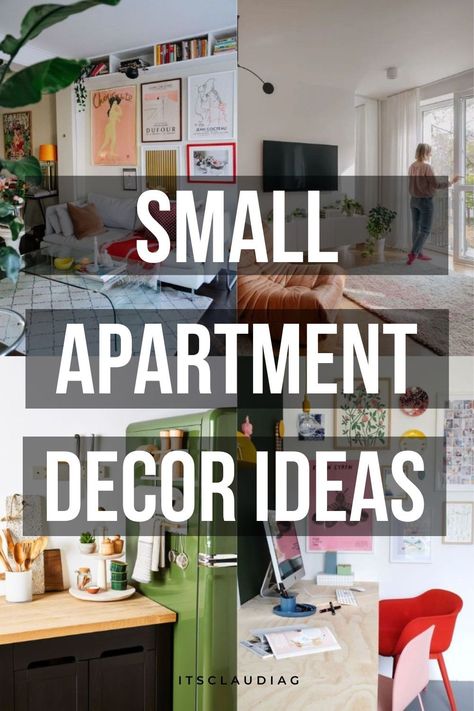 Apartment Decor Tips, Small Apartment Decorating Ideas Cozy, Very Small Space Living Room Ideas, Ideas For A Small Living Room, Home Decor Studio Apartment, Small Unit Decor Ideas, Small Flat Interior Design Living Room, One Room Apartment Ideas Layout, Small Places Decor