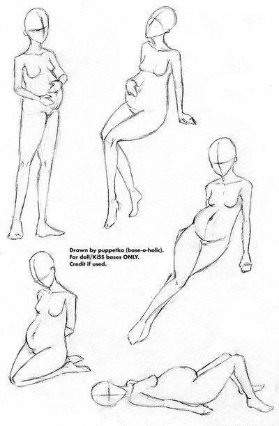 Pregnant - Female - Poses - Body Pregnancy Drawing, Anime Pregnant, Pregnancy Art, Drawing Body Poses, Anatomy Sketches, Body Reference Drawing, Body Pose Drawing, Poses References, Figure Drawing Reference