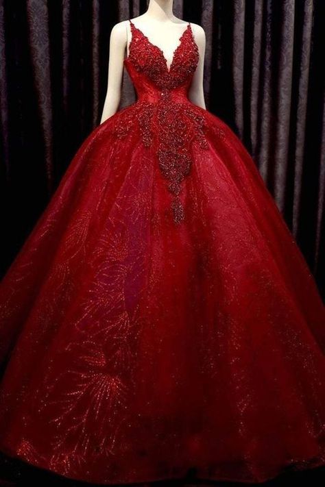 V Neck Ball Gown, Wedding Dress With Bow, Tulle Dress Long, Bow Wedding Dress, Tulle Sleeves, Lace Dress Vintage, Red Sparkle, Long Sleeve Knit Dress, Bow Back