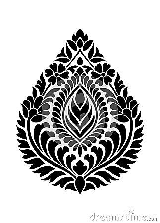 captivating-black-white-damask-design-featuring-central-floral-element-surrounded-intricate-swirls-leaves-petals-versatile-motif-perfect-adding-touch-elegance-tradition-to-any-project Damask Design, White Damask, Motif Design, Fabric Painting, Damask, Floral Pattern, Tattoo Designs, Print Design, Weaving