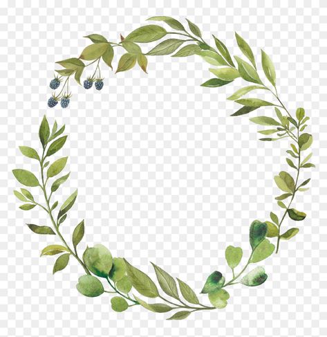 Circle Leaves Border, Edit Photo Frame, Picture Borders, Botanical Wreath, Framed Leaves, Wreath Frames, Circle Borders, Leaves Wreath, Wreath Clipart