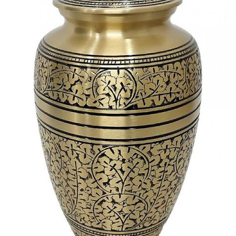 Large Size Antique Engraved Adult Funeral Brass Urn for Human Cremation Urns Ashes https://tinyurl.com/mpzknftn Large Size Antique Engraved Adult Funeral Brass Urn for Human Ashes. This urn is intricately designed by skilled artisans and made of high-quality solid brass, finished with antique engraving. It features a secure threaded lid to safely contain the ashes and has a capacity of up to 200 cubic inches. The product is available for purchase online with the option for next-day delivery... Human Ashes, Cremation Urns, Cemetery, Solid Brass, Large Size, Brass, Human, High Quality, Quick Saves