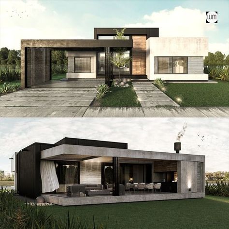 House Outer Design, Modern Villa Design, Modern Bungalow House, Casa Country, Modern House Facades, House Construction Plan, Modern Exterior House Designs, Architecture Model House, Modern Bungalow