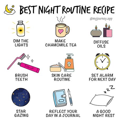 Self Care Bullet Journal, Vie Motivation, Night Time Routine, Get My Life Together, Evening Routine, Bedtime Routine, Self Care Activities, Mental And Emotional Health, Night Routine