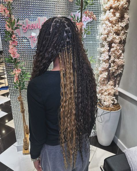 Knotless Bohemian, Bday Hairstyles, Bohemian Knotless, Nice Hairstyles, Boho Knotless, Popular Hair, Box Braids Hairstyles For Black Women, Braid Out, Braided Hairstyles For Black Women