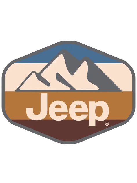 Stand out in the Jeep crowd with our Jeep® Mountain Sticker. Jeep® Mountain Sticker * 4" x 3" * Suitable for indoor or outdoor use Off Road Logo Design, Jeep Logo Design, Jeep Quotes, Jeep Art, Vinyl Images, Jeep Logo, Jeep Wallpaper, Road Logo, Jeep Stickers