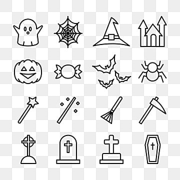 happy halloween,halloween,black,line,line art,icons,symbol,art,design,cuffin,cross,bats,spiders,haunted house,hat,candy,trick or treat,october,wand,ghost,pumpkin,broom Halloween Clip Art Black And White, Halloween Clipart Black And White, Body Doodles, Line Art Icons, Drawing Halloween, Drawing Happy, Alphabet Line, Black Line Art, Halloween Text