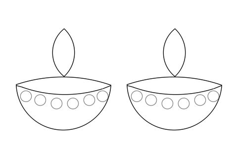 Diwali Coloring Pages Printable Diwali Diya Outline, Diwali Lamp Drawing, Diwali Coloring Pages For Kids, Diwali Printables, Deepavali Craft, Diwali Coloring Pages, Diwali Drawings, Diwali Diya Images, Outline Sketches