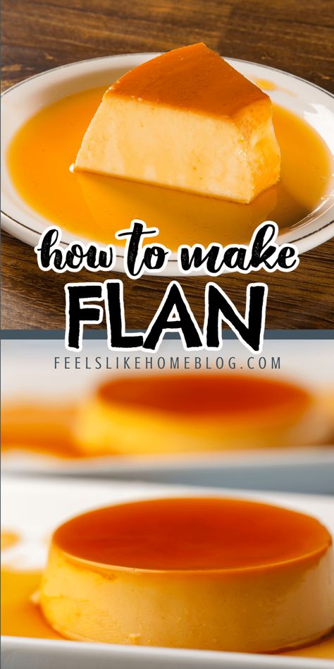 Homemade Flan Recipe, Best Flan Recipe, Caramel Baking, Caramel Custard Recipe, How To Make Flan, Flan Recipe Easy, Caramel Custard, Caramel Flan, Flan Cake