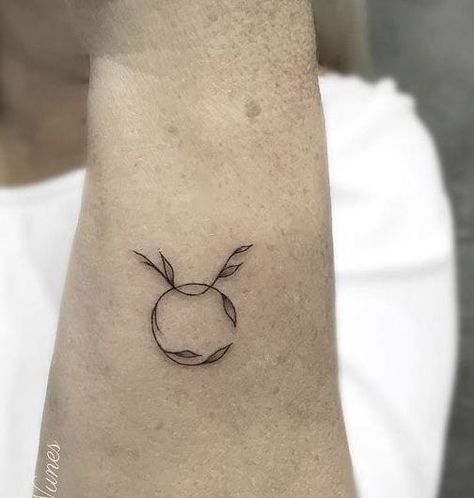 Taurus Finger Tattoos For Women, Tiny Taurus Tattoo, Small Taurus Tattoo For Women, Small Taurus Tattoo, Taurus Minimalist Tattoo, Taurus Tattoo For Women, Taurus Tattoo, Horoscope Tattoos, Finger Tattoo For Women