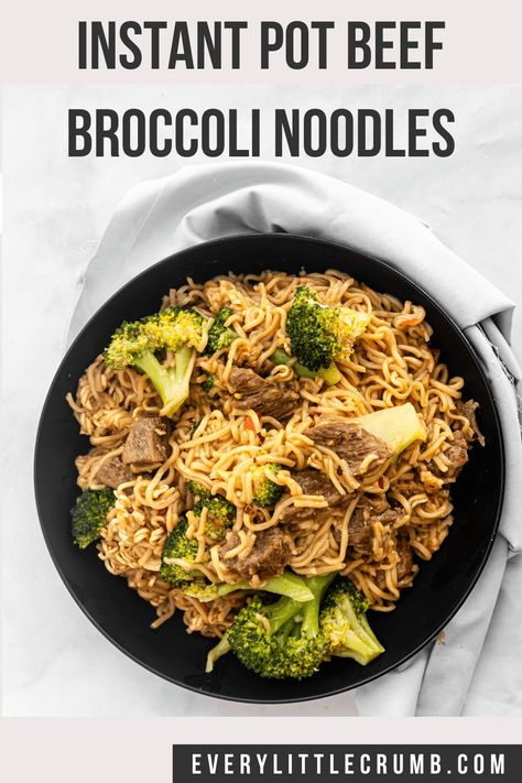 Beef And Broccoli Instant Pot, Broccoli Instant Pot, Instant Pot Noodles, Beef Ramen Recipe, Beef Ramen Noodle Recipes, Instant Pot Beef And Broccoli, Steak And Broccoli, Easy Beef And Broccoli, Pot Noodle