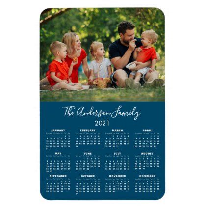 2021 Calendar Your Photo Family Name Magnet Calendars Design, New Year Wedding, New Year Calendar, Simple Planner, Magnetic Calendar, 2020 Calendar, Photo Family, Custom Calendar, Calendar Templates