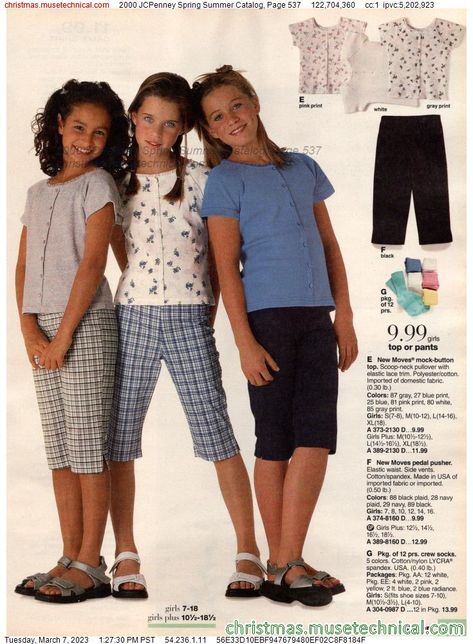 2000 JCPenney Spring Summer Catalog, Page 537 - Catalogs & Wishbooks Inez Aesthetic, 90s Catalog, Ray Costume, Jcpenney Catalog, Retro Kids Clothes, 90s Teen Fashion, 00’s Fashion, Kids Magazines, Summer 2000s