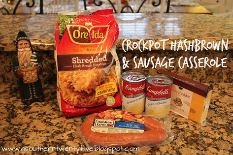 Hashbrown Sausage Casserole, Breakfast Casserole Crockpot, Casserole Crockpot, Smoked Sausages, Chicken Soups, Sausage Crockpot, Recipe Crockpot, Crockpot Breakfast Casserole, Breakfast Crockpot Recipes