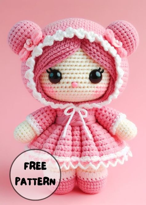 Free Crochet Marusya Doll Amigurumi Pattern Crochet Doll Free Pattern, Doll Crochet, Amigurumi Doll Free Pattern, Amigurumi Doll Pattern, Doll Amigurumi Free Pattern, Crochet Doll Tutorial, Crochet Cat Pattern, Crochet Dolls Free Patterns, Free Pdf Pattern