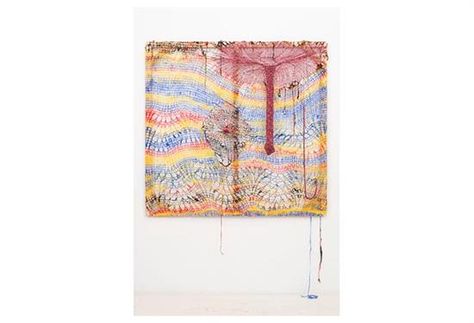 Channing Hansen's Quantum Paintings are Really Knit - The Culture Files Blog - Los Angeles magazine Sharon Mccartney Fiber Art, Abstract Weaving Fiber Art, Watercolor Fashion, Knit Art, Math Art, Textile Design, Craft Fairs, Textile Art, Sale Artwork