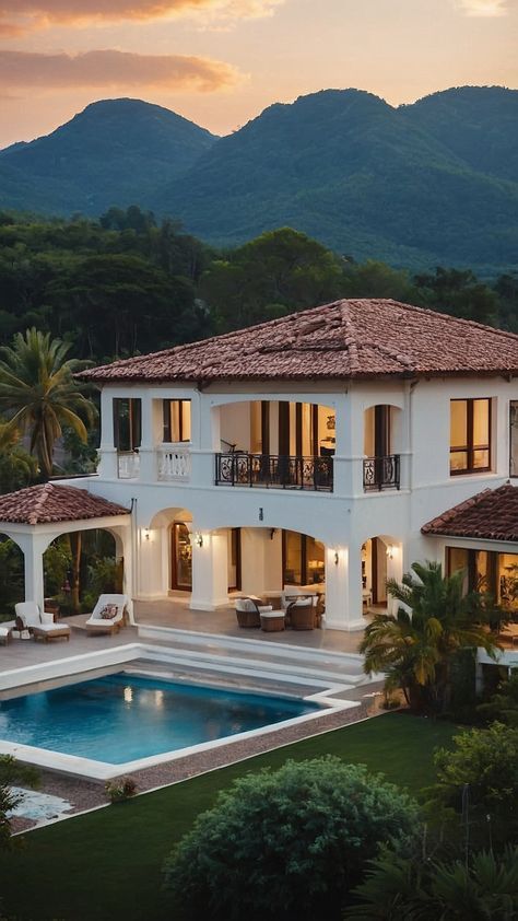 Discover stunning Spanish villa home ideas with this comprehensive blog post Explore exquisite interior and exterior floor plans exterior boxburg decor small boxburg exterior mansion kitchen aesthetic layout exterior colors and bedroom inspirations Elevate your home decor with the perfect blend of Spanish charm and modern elegance 80s Mansion Exterior, Mansion Kitchen Aesthetic, Modern Spanish Style Homes Exterior, Spain Houses, Modern Spanish Farmhouse, Exterior Mansion, Spanish Villa Home, Spanish House Exterior, Spanish Style Home Exterior