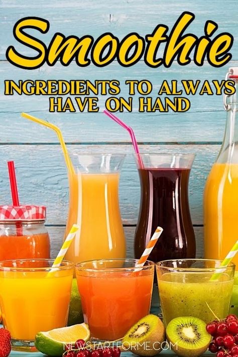 Use the best smoothie ingredients to make many different types of smoothies all of which taste great and keep you healthy. Different Types Of Smoothies, Types Of Smoothies, Fiber Fruits, Best Smoothie, Organic Fruits And Vegetables, Cooked Carrots, Healthy Shakes, Healthy Teas, Good Smoothies