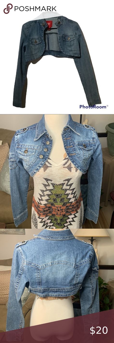 Denim Bolero Jean Jacket Miss LiLi large Denim Bolero Jacket, Denim Bolero, Jeans Jacket, Bolero Jacket, Winter Aesthetic, Jean Jacket, Denim Jacket, That Look, Lily