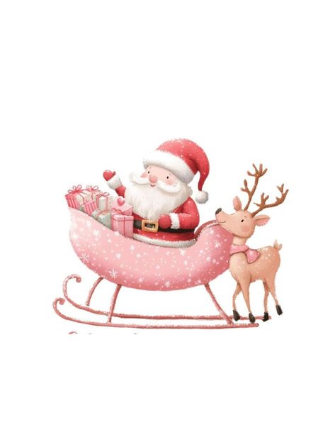 Christmas Decorations Drawings, Business Illustrations, Wallpapers Christmas, A Pink Christmas, Iphone Stickers, Ios 17, Stickers Png, Christmas Pink, Christmas Cute