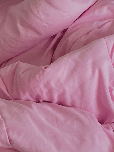 Pink Sheets Aesthetic, Pink Bedsheet, Me Aesthetic, Pink Bed, Apartment Wall Decor, Pink Sheets, Pink Texture, All Photo, Pink Aura