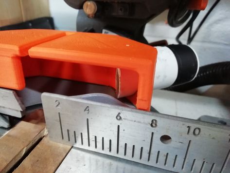 3d printed dust collection for the mitre saw. Miter Saw Dust Collection, Mitre Saw Dust Collection, Saw Dust, Mitre Saw, Dust Extraction, Dust Extractor, Shop Vac, Dust Collector, Miter Saw