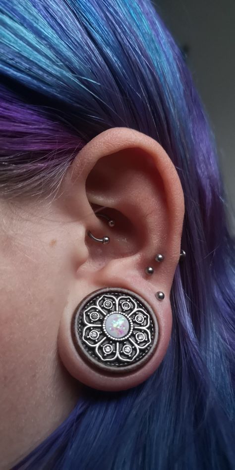 1 Inch Stretched Ears, Stretched Ears Aesthetic, Ears Aesthetic, Hippie Painting, Nice Jewelry, Stretched Ears, Body Mods, Tattoos And Piercings, Amazing Jewelry