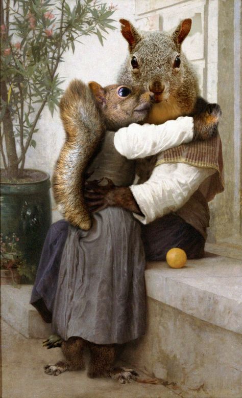 Character Designing, Anthropomorphic Animals, Squirrel Pictures, Animal Dress Up, Squirrel Art, Ren Fest, Photoshop Painting, Famous Paintings, Cute Squirrel