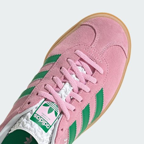 adidas Gazelle Bold Shoes - Pink | adidas UK Gazelle Bold Shoes, Adidas Gazelle Pink, Adidas Gazelle Bold, Gazelle Bold, Bold Shoes, Adidas Originals Gazelle, Suede Trainers, Adidas Spezial, Adidas Originals Women