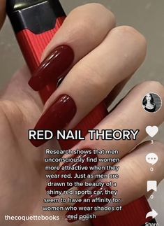 Dark Feminine Energy Nails, Devine Feminine Aesthetic Wallpaper, Red Nail Theory Explained, How To Become A Femme Fatale, Dark Femme Nails, Confident Nails, Female Fatale Outfit, Dark Feminine Nails, Nails Theory