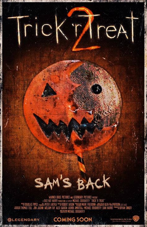 Trick Or Treat Movie, Trick R Treat Movie, Halloween Live Wallpaper, 31 Nights Of Halloween, Sam Trick R Treat, Legendary Pictures, Dollar Store Halloween, Trick R Treat, The Horrors