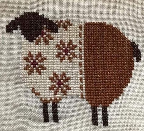 Sheep Cross Stitch, Primitive Cross Stitch Patterns, Snowflake Cross Stitch, Crochet Heart Pattern, Cross Stitch Letters, Winter Cross Stitch, Cross Stitch Needles, Cross Stitch Funny, Cross Stitch Alphabet